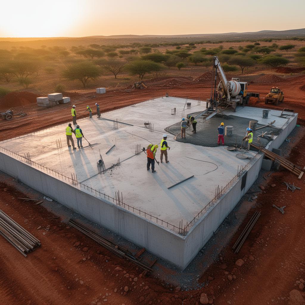 Foundation pour on a new coastal residence. Engineer-grade concrete work. 🏗️